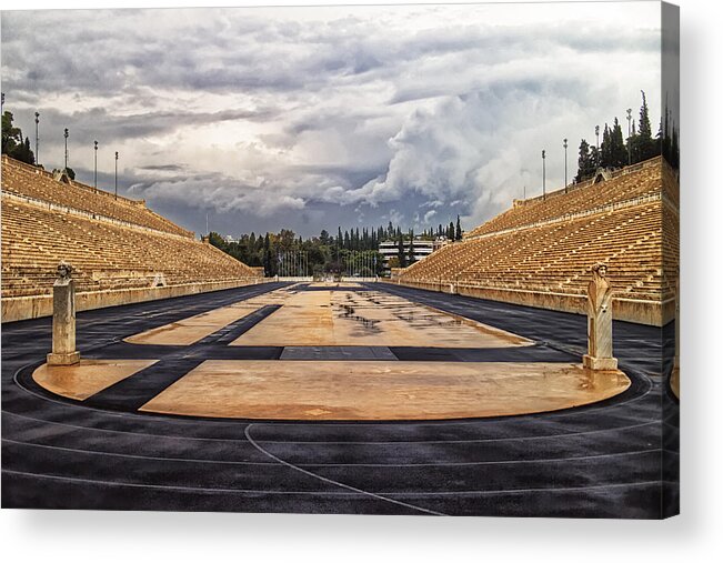 Panathenaic Acrylic Print featuring the photograph Panathenaic Stadium by Adam Rainoff