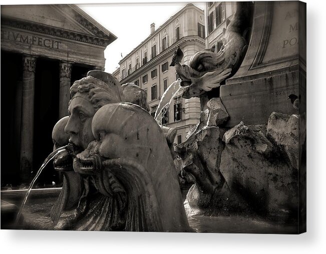 Rome Acrylic Print featuring the photograph Pantheon Pour by Jason Wolters