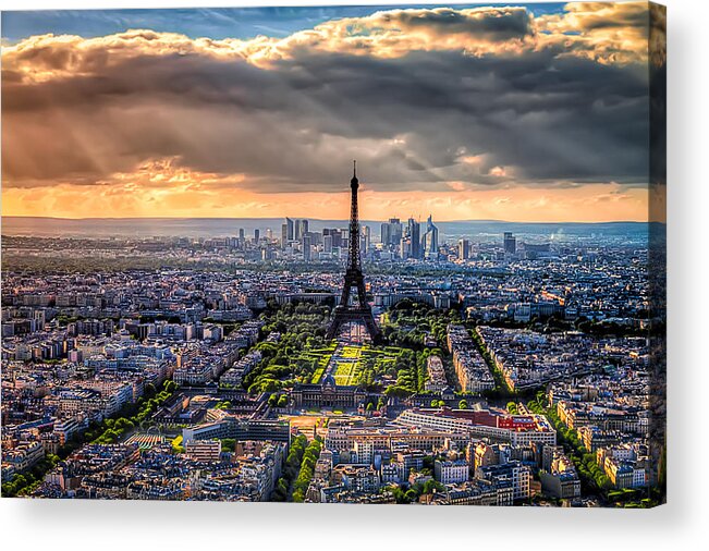 Europe Acrylic Print featuring the photograph Paris from Above by Tim Stanley