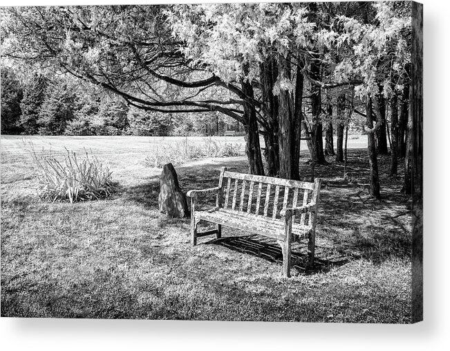 Bench Acrylic Print featuring the photograph Park Bench by James Barber