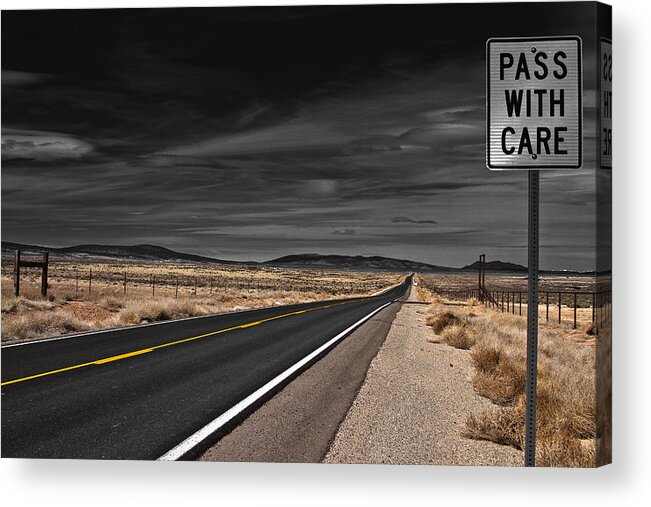 Highway Acrylic Print featuring the photograph Pass With Care by Atom Crawford