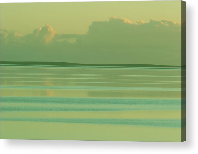 Sunset Acrylic Print featuring the photograph Pastel Sunset Sea Green by Tony Brown