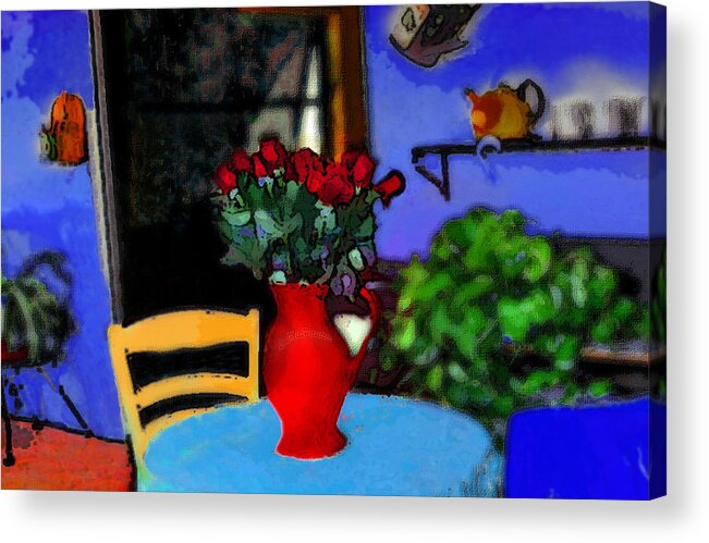 Posters Acrylic Print featuring the digital art Patio Art by Miss Pet Sitter