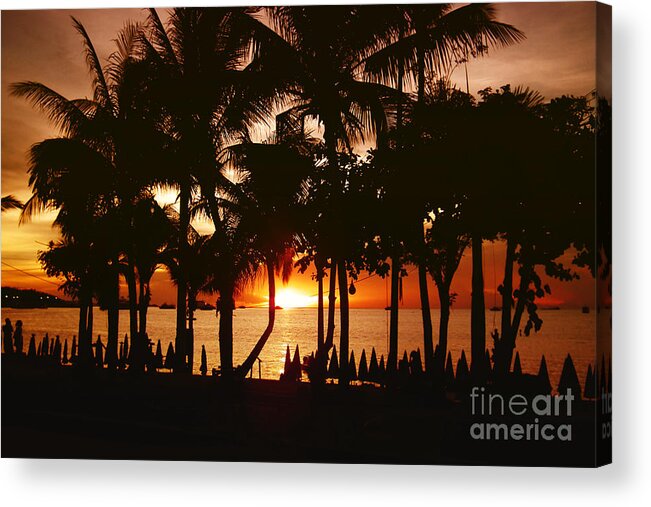 Sunset Photos Acrylic Print featuring the photograph Pattaya Beach Sunset by Scott Cameron