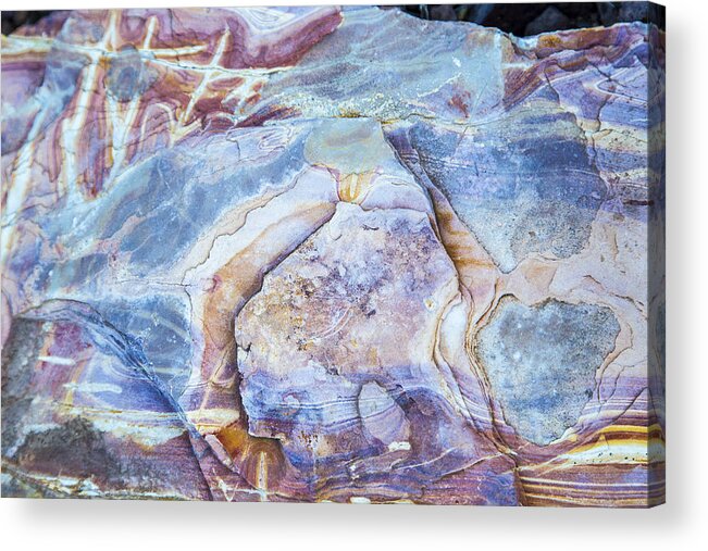 Patterns Acrylic Print featuring the photograph Patterns in Rock 2 by Kathy Adams Clark