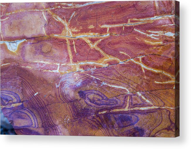 Patterns Acrylic Print featuring the photograph Patterns in Rock 6 by Kathy Adams Clark