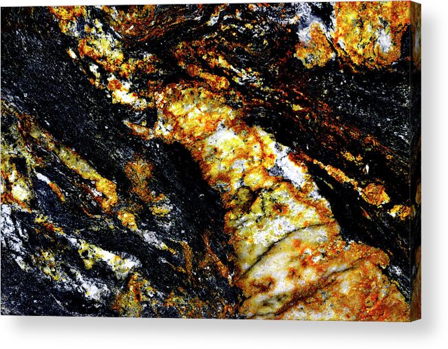 Abstract Acrylic Print featuring the photograph Patterns in Stone - 190 by Paul W Faust - Impressions of Light