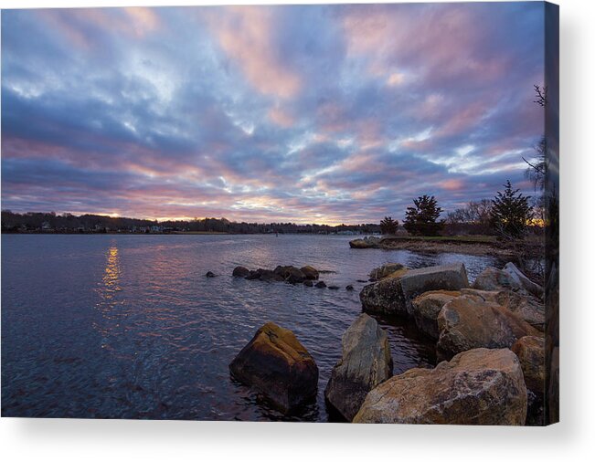 Pawcatuck Acrylic Print featuring the photograph Pawcatuck River Sunrise by Kirkodd Photography Of New England