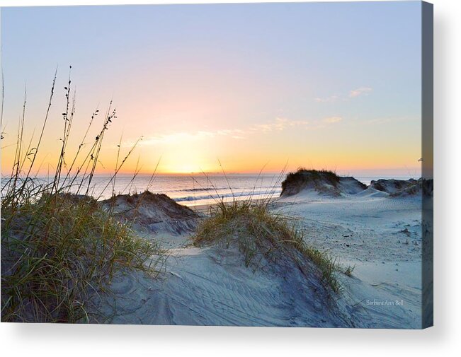 Obx Sunrise Acrylic Print featuring the photograph Pea Island Sunrise 12/28/16 by Barbara Ann Bell