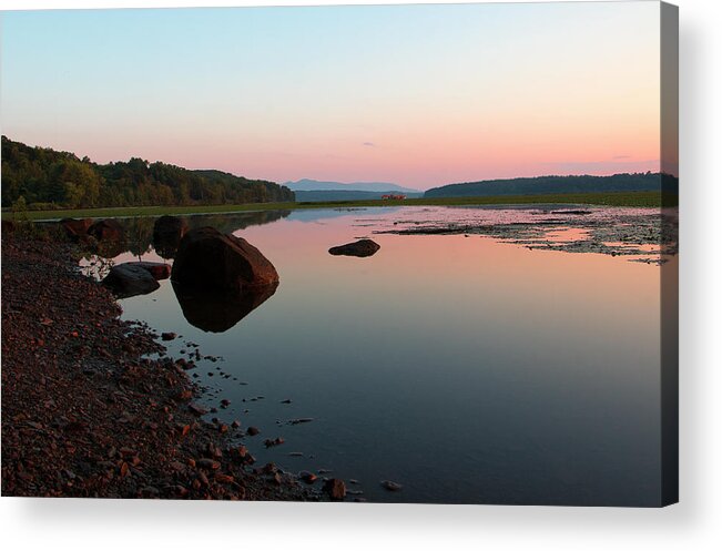 Sunrise Acrylic Print featuring the photograph Peaceful Morning on the Hudson by Jeff Severson
