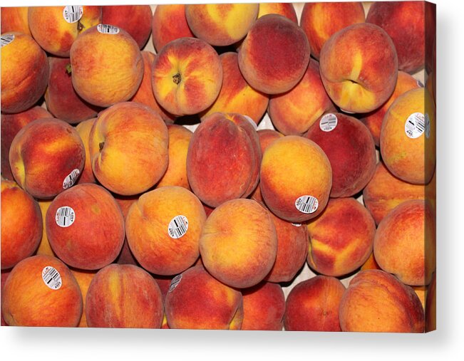 Peach Acrylic Print featuring the photograph Peaches by Lauri Novak