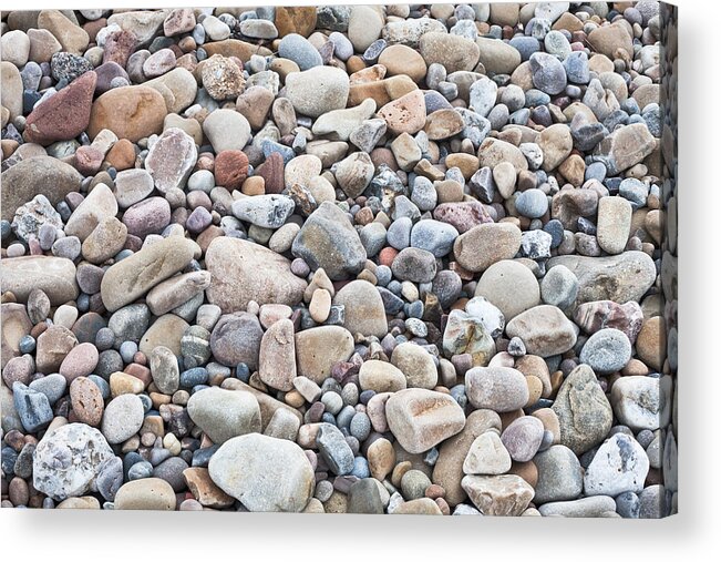 Abstract Acrylic Print featuring the photograph Pebbles by Tom Gowanlock