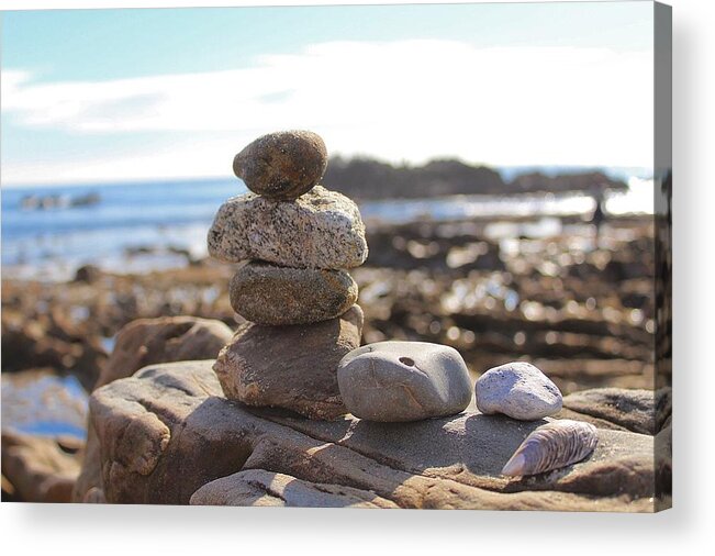 Zen Acrylic Print featuring the photograph Peceful Zen Rocks by Brian Eberly