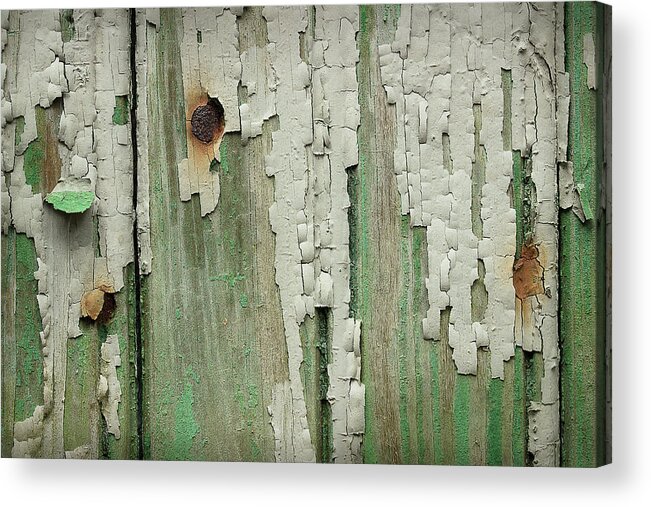 Paint Acrylic Print featuring the photograph Peeling 3 by Mike Eingle