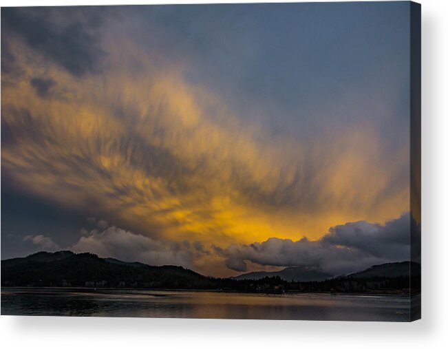 Sunset Acrylic Print featuring the photograph Pend Oreille River Sunset 1 by Albert Seger