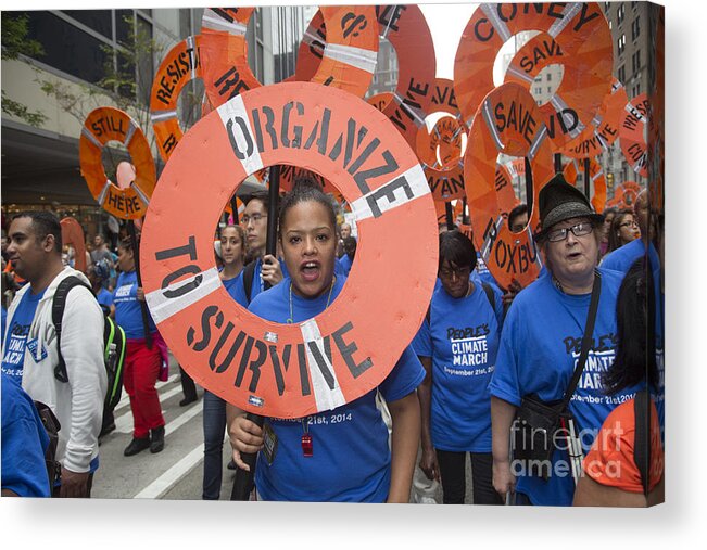Climate Acrylic Print featuring the photograph Peoples Climate March by Jim West
