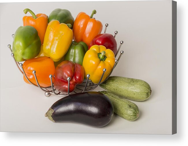 Bell Peppers Acrylic Print featuring the photograph Pepper to Squash by Laura Pratt