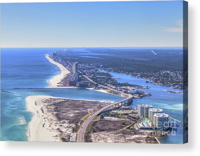 Perdido Pass Acrylic Print featuring the photograph Perdido Pass Bridge 4319 by Gulf Coast Aerials -