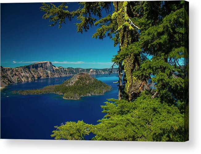 Crater Lake Acrylic Print featuring the photograph Perfect Picture Frame by Doug Scrima