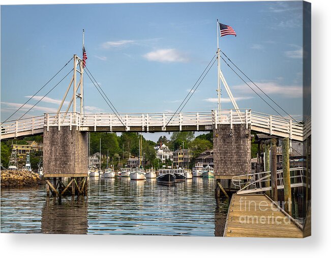Attraction Acrylic Print featuring the photograph Perkins Cove Bridge by Benjamin Williamson