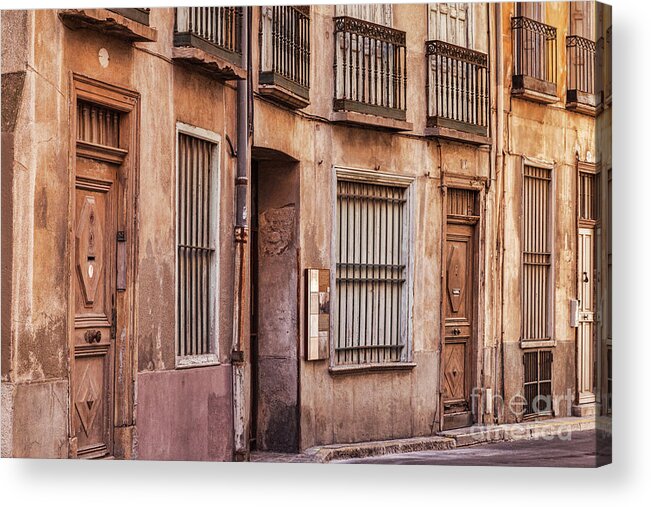 Apartments Acrylic Print featuring the photograph Perpignan France by Colin and Linda McKie