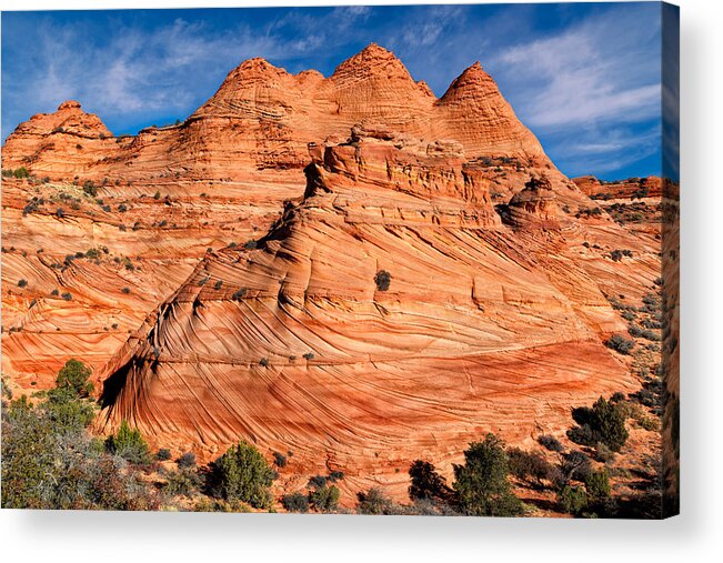 Coyote Buttes Acrylic Print featuring the photograph Petrified Sand Dunes by Kathleen Bishop