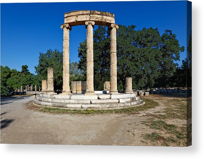 Ancient Acrylic Print featuring the photograph Philippeion - Ancient Olympia by Constantinos Iliopoulos
