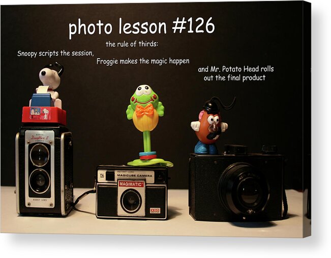 Vintage Cameras Acrylic Print featuring the photograph Photo Lesson by Toni Hopper