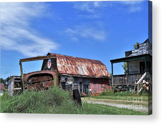 Barn Acrylic Print featuring the photograph Pieces Of The Past by Julie Adair