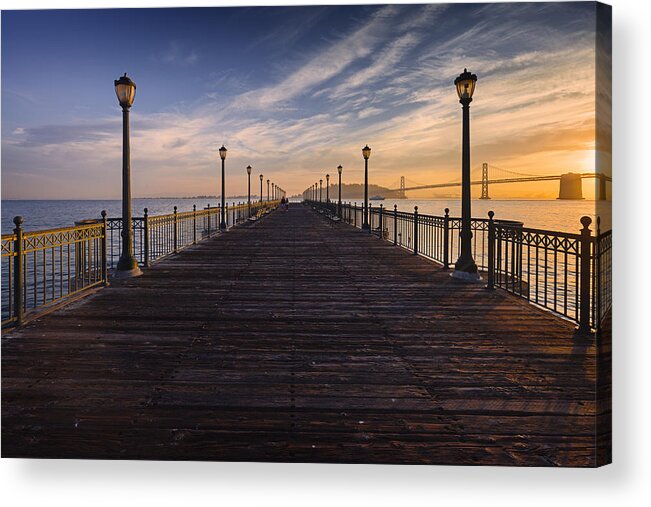 Pier Acrylic Print featuring the photograph Pier 7 by Dominique Dubied