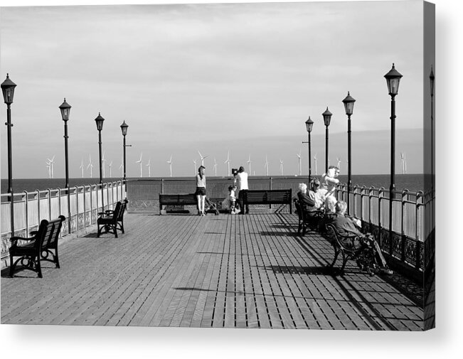 Skegness Acrylic Print featuring the photograph Pier End View, Skegness by Rod Johnson
