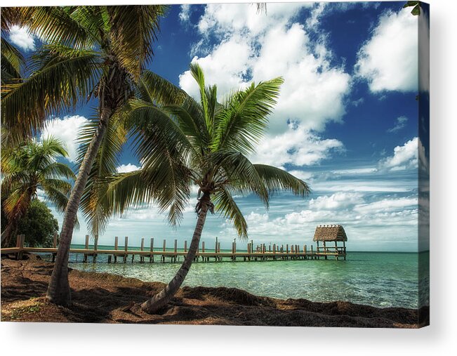 Pigeon Key Acrylic Print featuring the photograph Pigeon Key Dock by Randall Evans