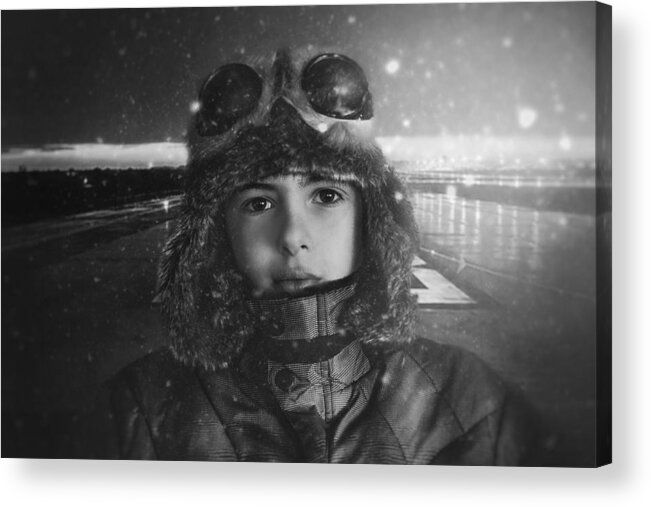Portrait Acrylic Print featuring the photograph Pilot by Kristina