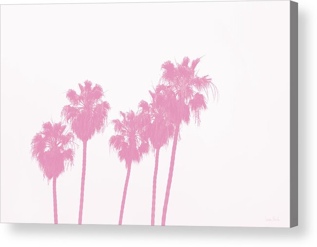 Palm Trees Acrylic Print featuring the photograph Pink Palm Trees- Art by Linda Woods by Linda Woods