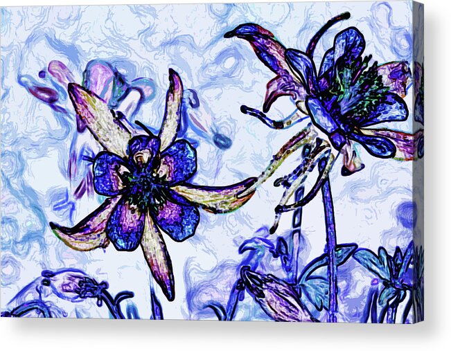 Nature Acrylic Print featuring the mixed media Poetry In Motion 3 by Angelina Tamez