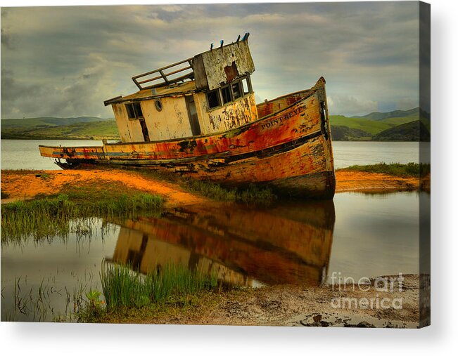 Boat Acrylic Print featuring the photograph Point Reyes Shipwreck by Adam Jewell