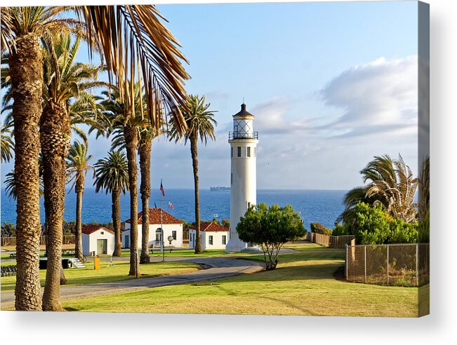 Lighthouse Acrylic Print featuring the photograph Point Vicente Lighthouse by Michael Hope