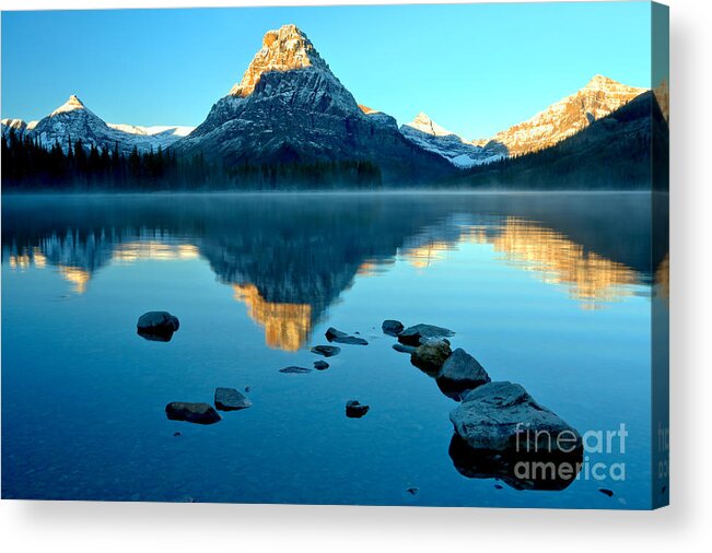Two Medicine Acrylic Print featuring the photograph Pointing To Sinopah by Adam Jewell
