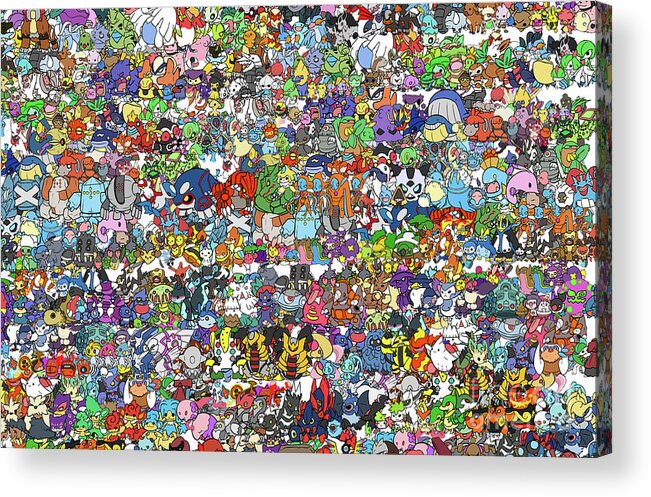  Acrylic Print featuring the digital art Pokemon by Mark Ashkenazi