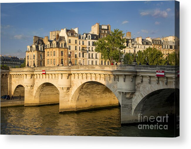 Paris Acrylic Print featuring the photograph Pont Neuf - Ile de la Cite - Paris by Brian Jannsen