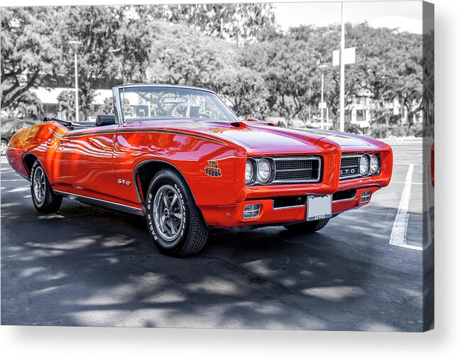 Pontaic Acrylic Print featuring the photograph Pontiac G T O Judge Convertible by Gene Parks