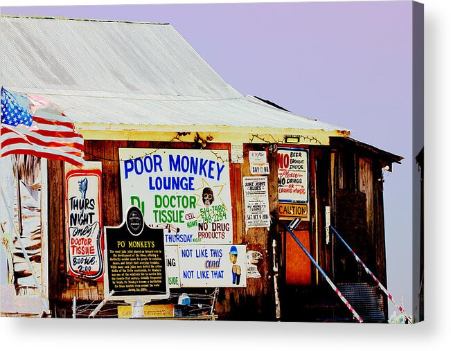 Mississippi Acrylic Print featuring the photograph Poor Monkey's Juke Joint by Karen Wagner