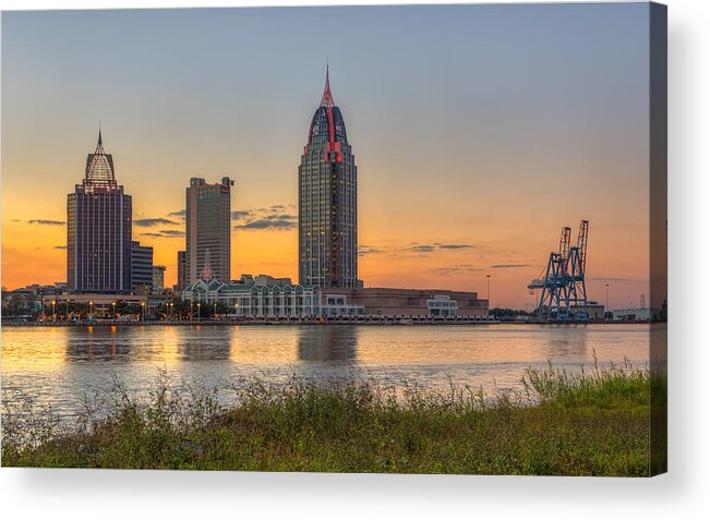 Port Acrylic Print featuring the photograph Port City Sunset 2 by Brad Boland