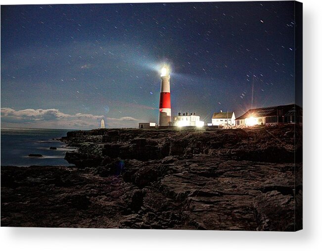 Chesil Beach Acrylic Print featuring the photograph Portland Bill Lighthouse UK by David Matthews