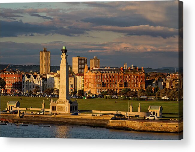 Harbor Acrylic Print featuring the photograph Portsmouth and Southsea England by Shirley Mitchell