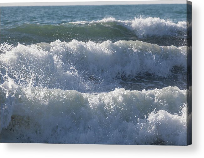 Waves Acrylic Print featuring the photograph Pounding surf by Cliff Wassmann