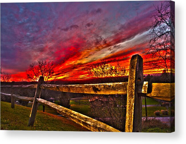 Dthomas Acrylic Print featuring the photograph Preston Sunset by Daniel Houghton