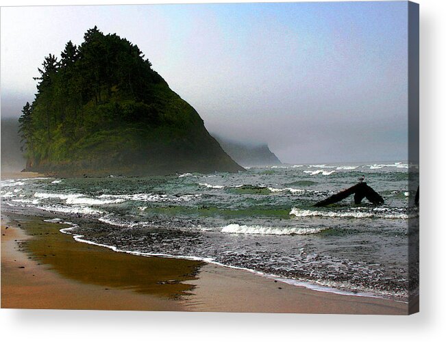 Proposal Rock Acrylic Print featuring the photograph Proposal Rock at Neskowin Beach by Margaret Hood