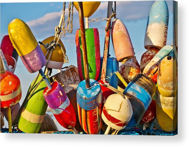 Provincetown Acrylic Print featuring the photograph Provincetown Buoys by Marisa Geraghty Photography