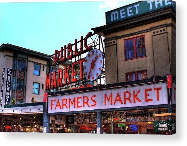 Hdr Acrylic Print featuring the photograph Public Market II by David Patterson